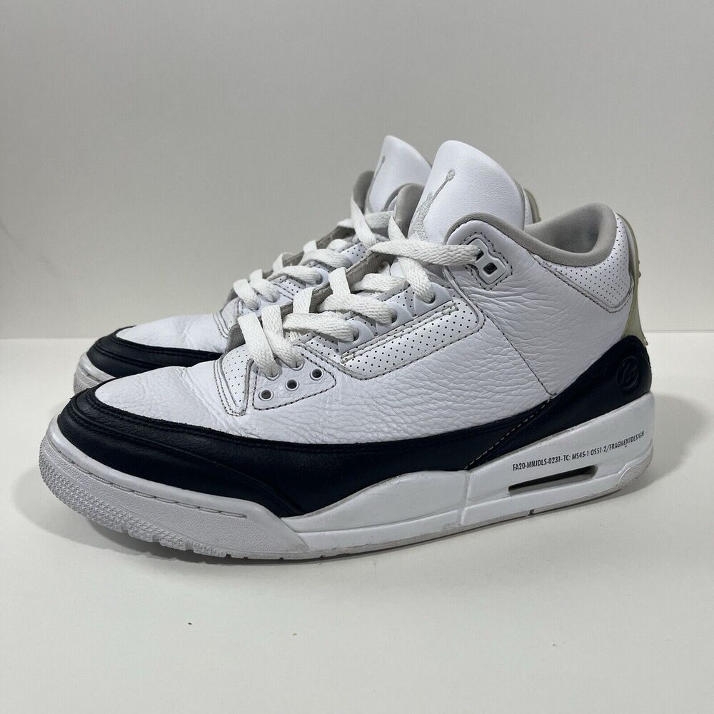 Size 9 - Jordan 3 Retro SP x Fragment Design Mid White